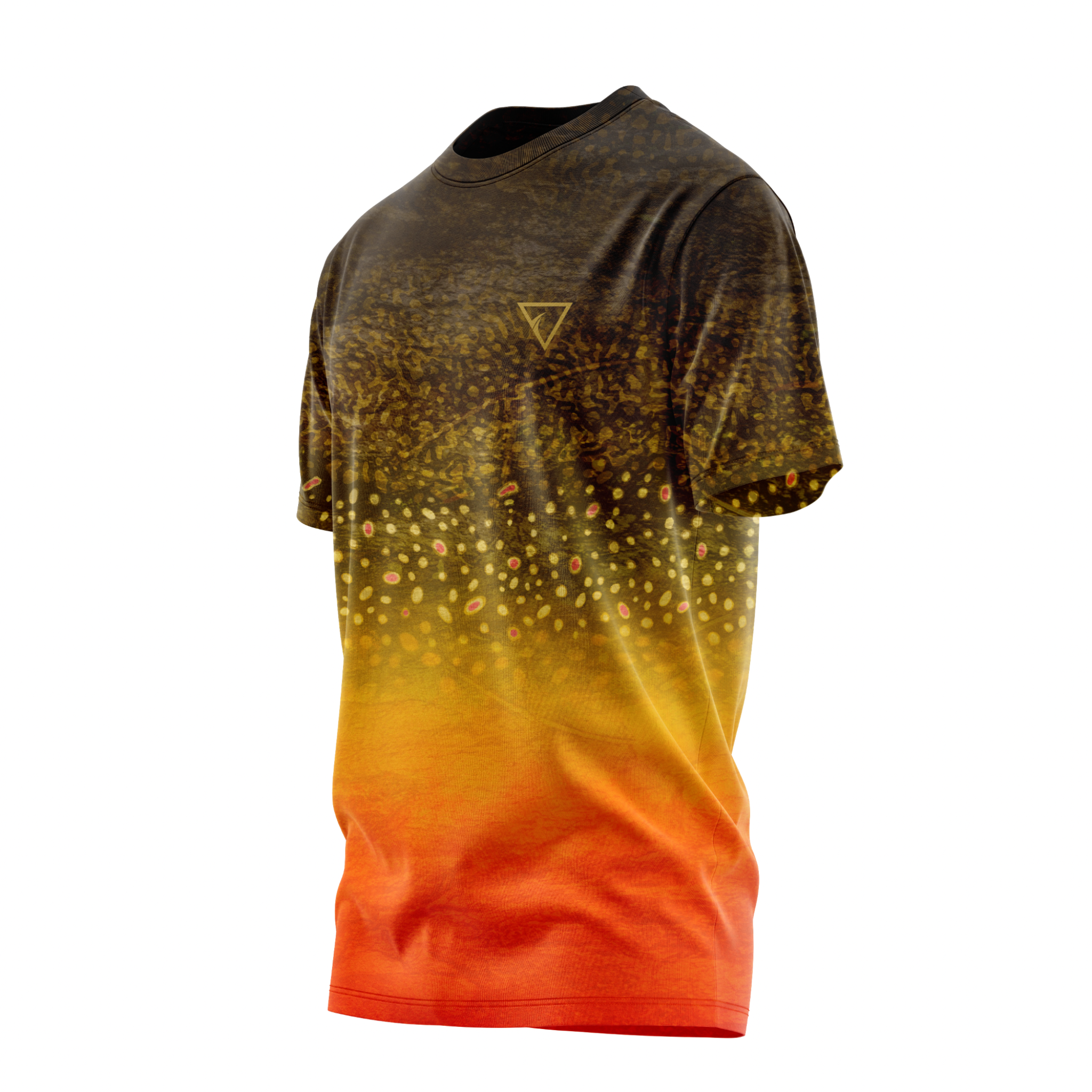 Brook Trout Men's Crew Performance Short Sleeve Shirt – Lightweight, moisture-wicking fishing shirt for active outdoor use with UPF sun protection