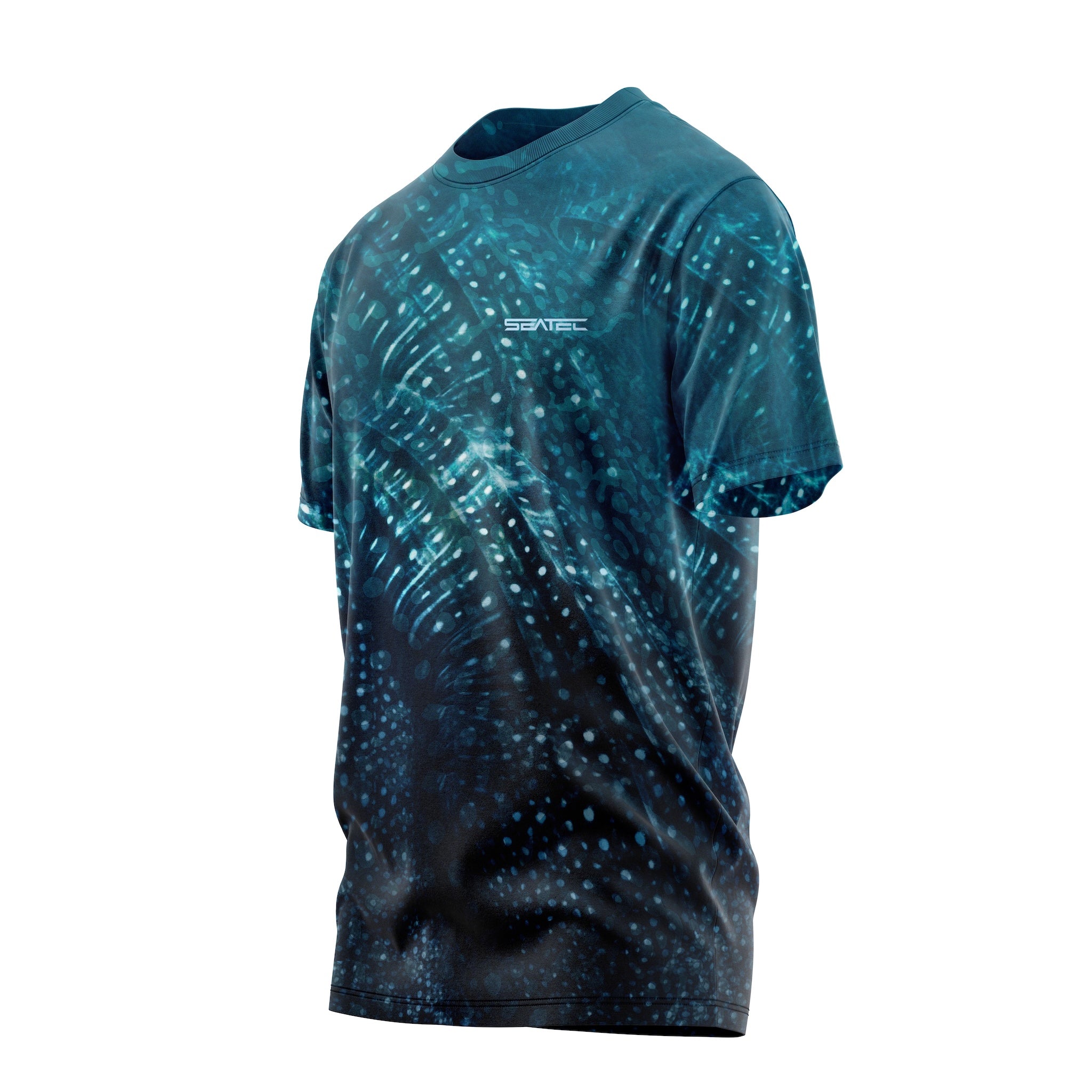 Whale Shark Men's Crew Performance Short Sleeve Shirt – Lightweight, moisture-wicking fishing shirt for active outdoor use with UPF sun protection
