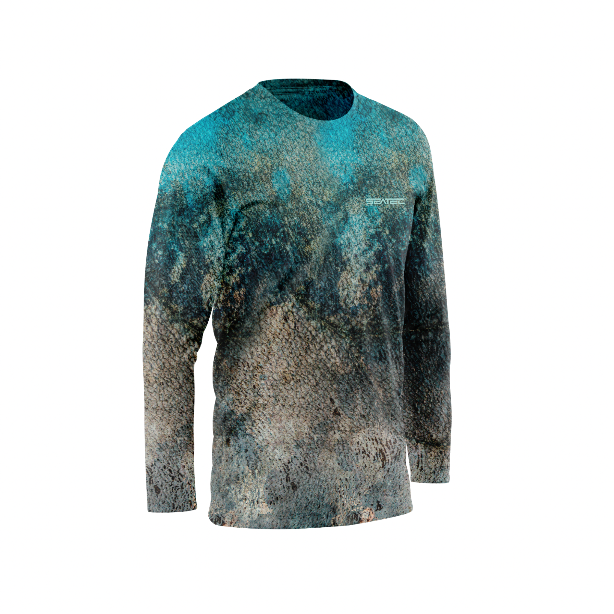 Kingfish Men's Crew Performance Shirt – Lightweight, moisture-wicking fishing shirt for active outdoor use with UPF sun protection