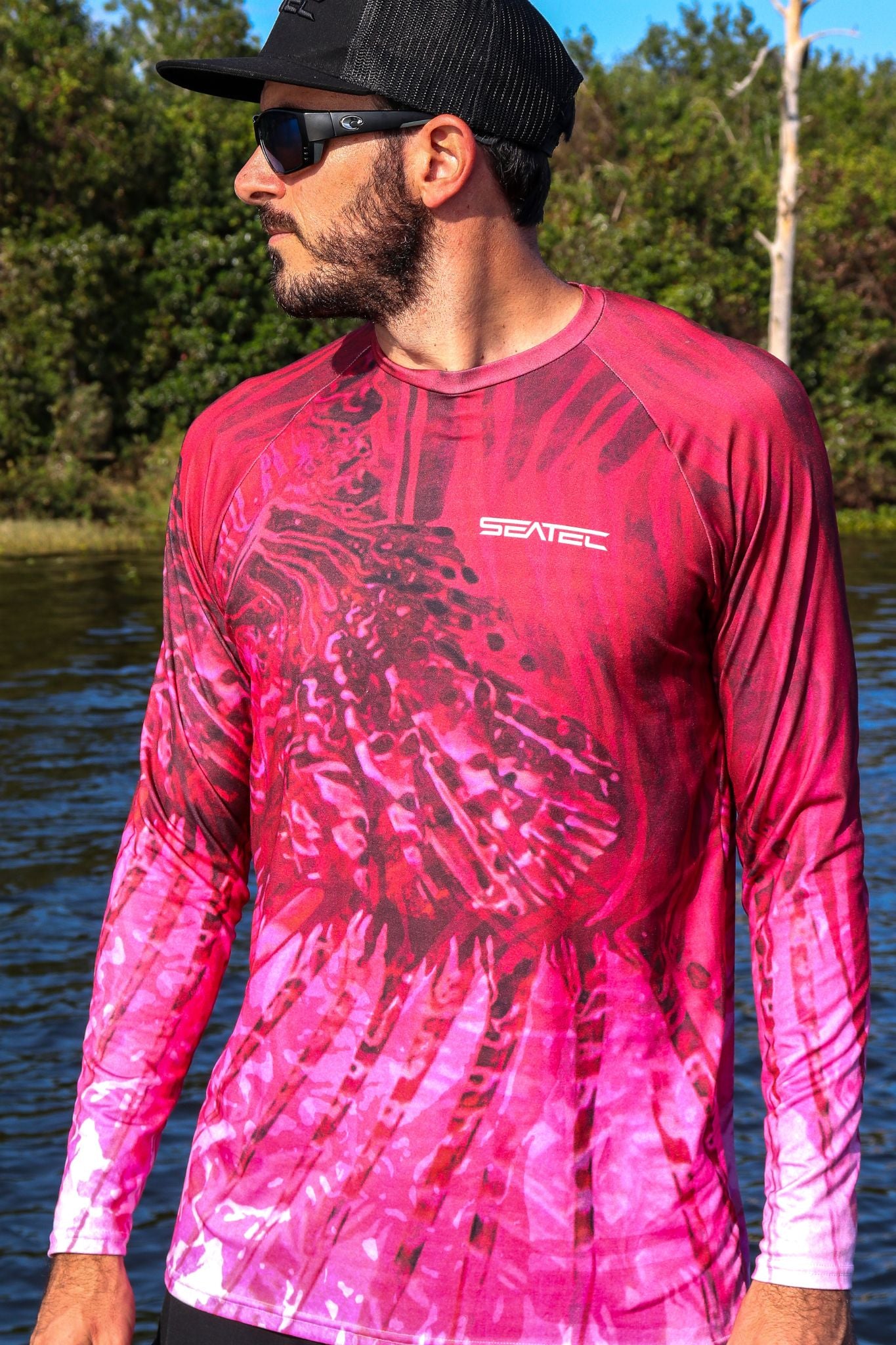 Lionfish Men's Crew Performance Shirt – Lightweight, moisture-wicking fishing shirt for active outdoor use with UPF sun protection