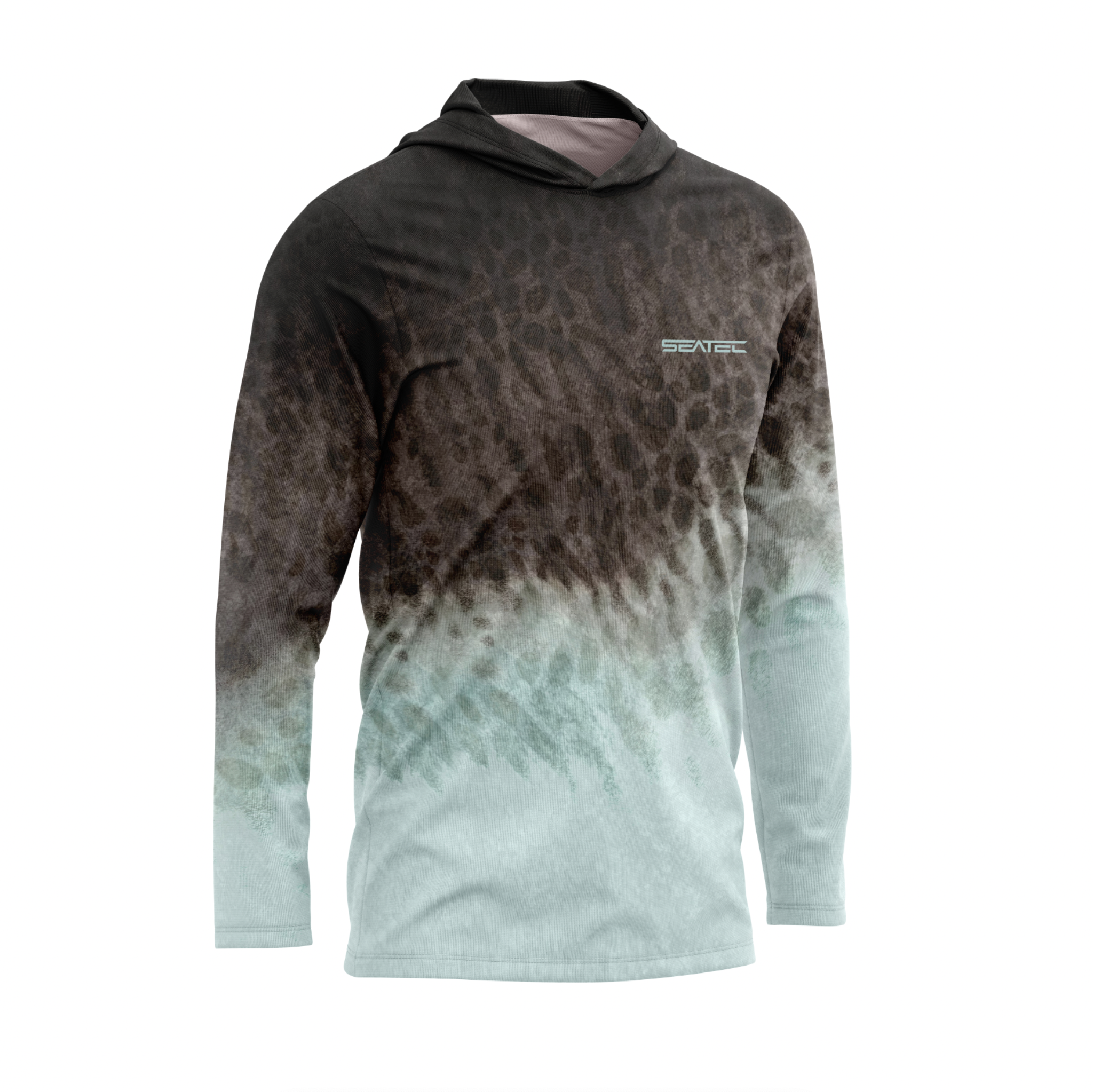 Tiger Shark Men's Hooded Performance Shirt – Lightweight, moisture-wicking fishing shirt for active outdoor use with UPF sun protection