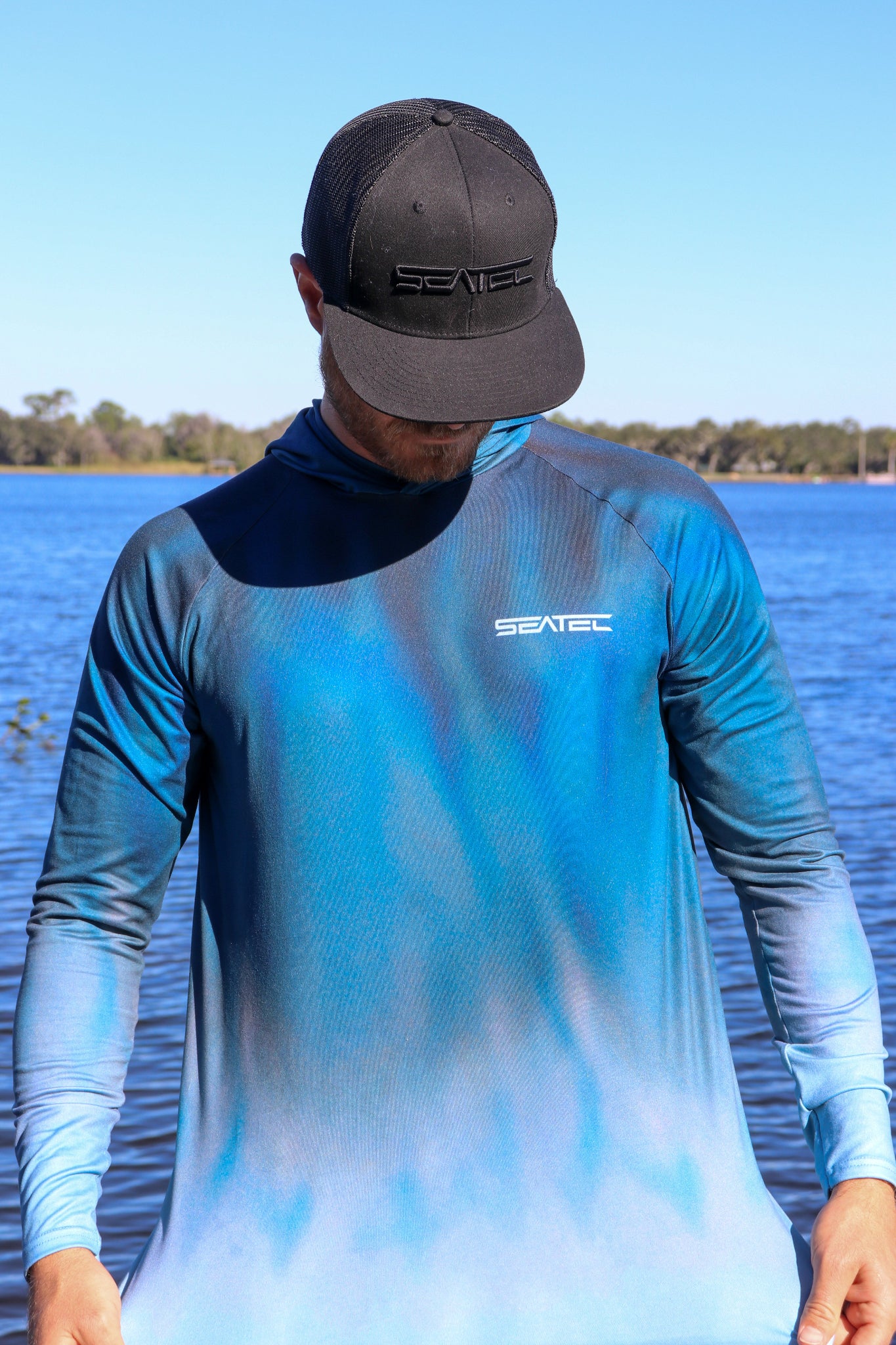 Wahoo Men's Hooded Performance Shirt – Lightweight, moisture-wicking fishing shirt for active outdoor use with UPF sun protection