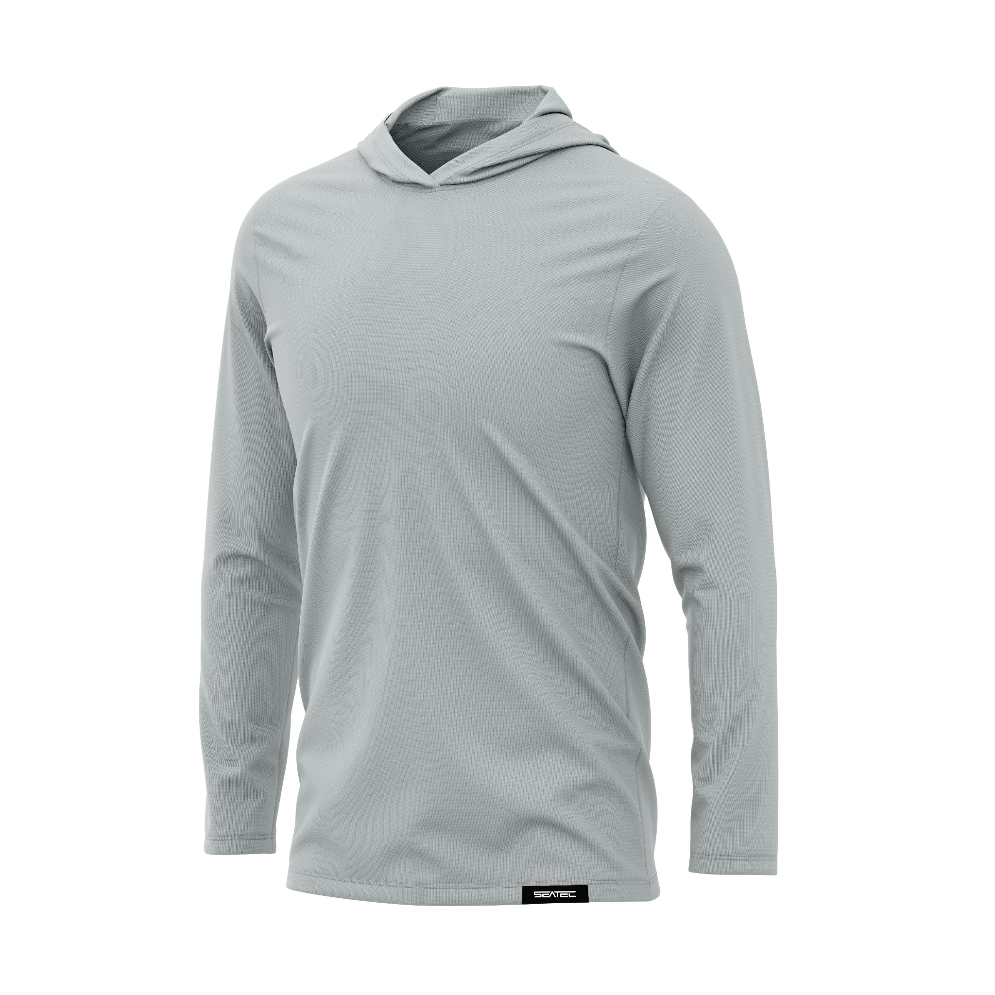 Breezy Men's Hooded Performance Long Sleeve Shirt – Lightweight, moisture-wicking fishing shirt for active outdoor use with UPF sun protection