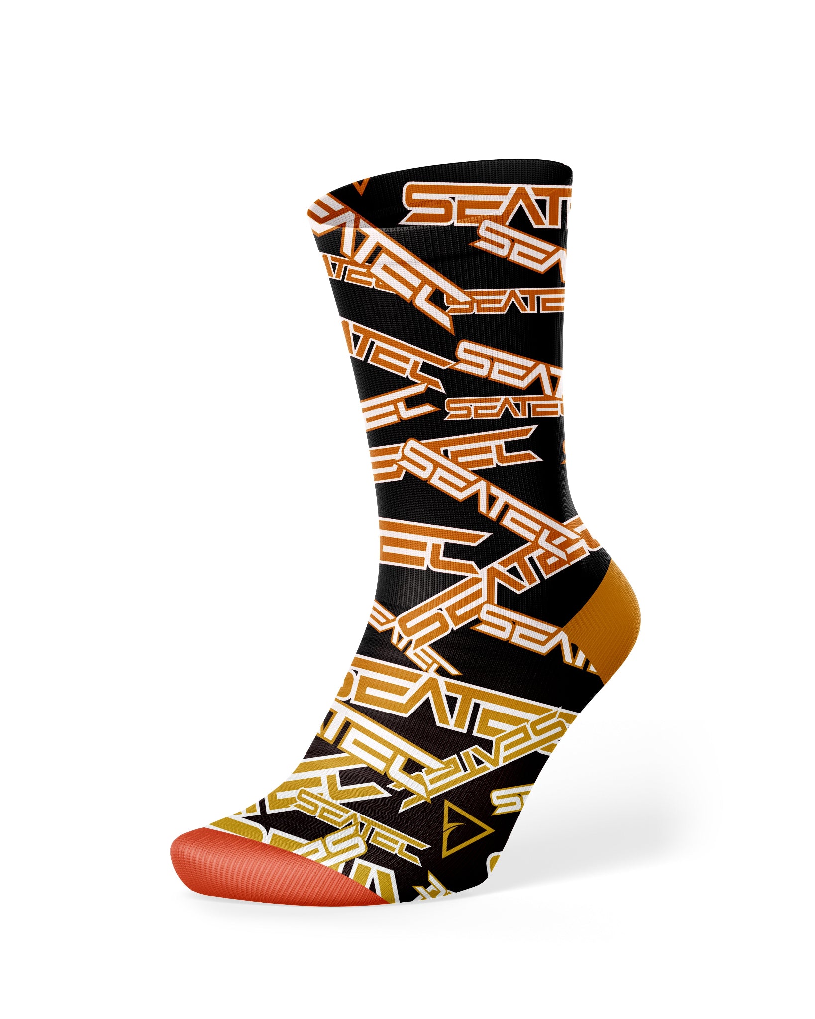 Wildflowersstore Logo Crew Sock in bright colors and repeating logo with moisture-wicking, breathable, and anti-odor fabric for all-day comfort and performanc