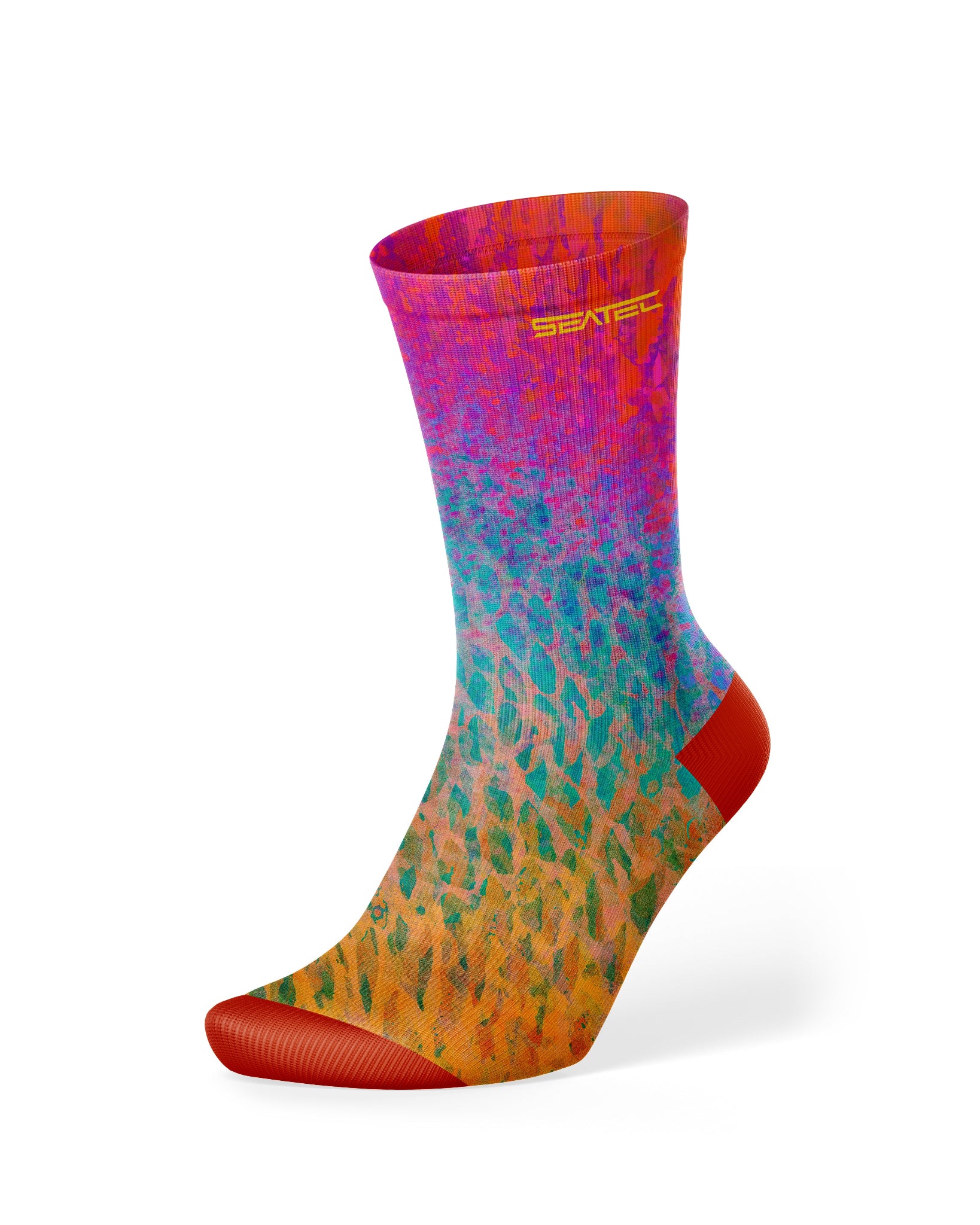 Wildflowersstore Parrotfish Crew Sock in bright colors with moisture-wicking, breathable, and anti-odor fabric for all-day comfort and performanc