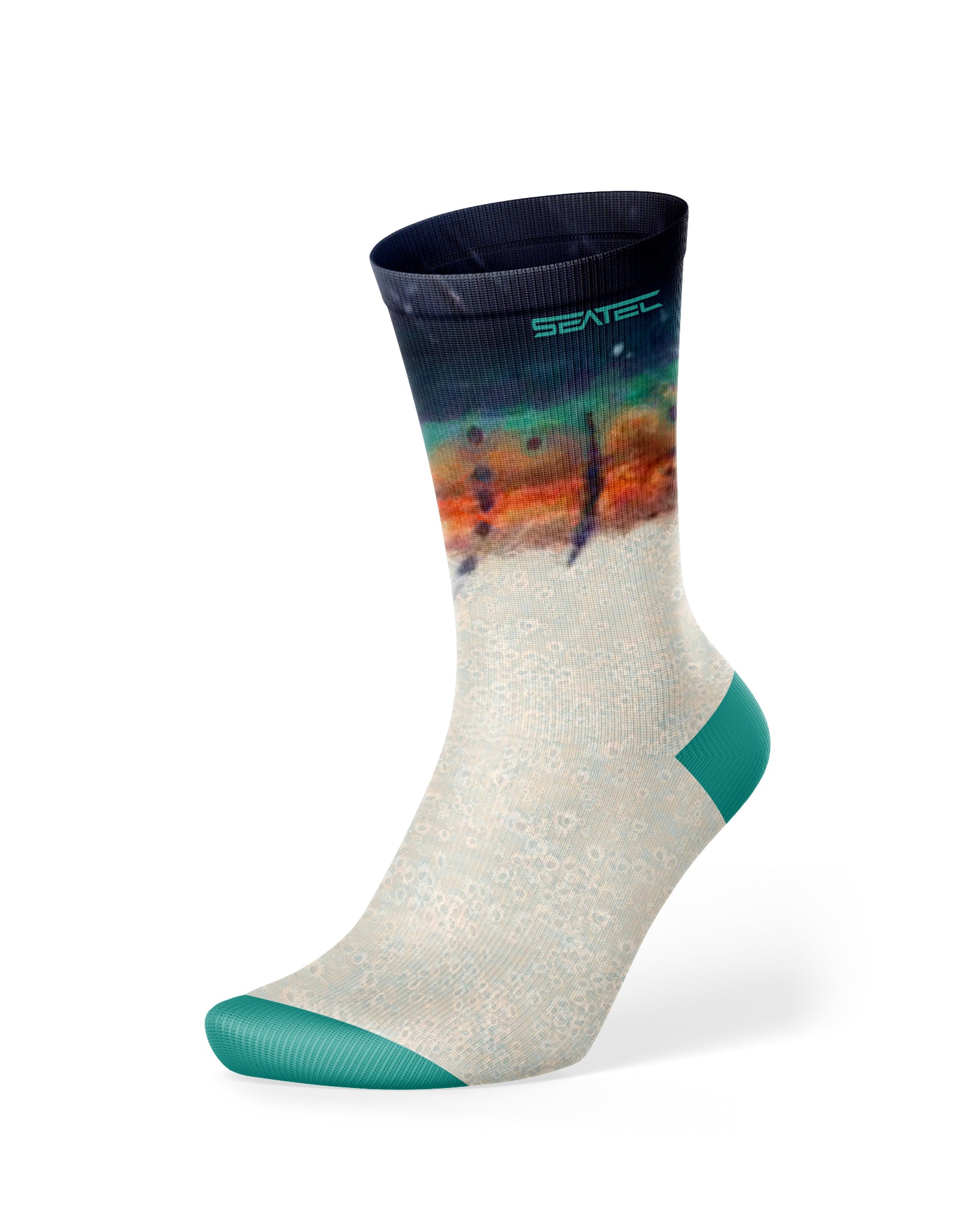 Wildflowersstore Sailfish Crew Sock in bright colors with moisture-wicking, breathable, and anti-odor fabric for all-day comfort and performanc