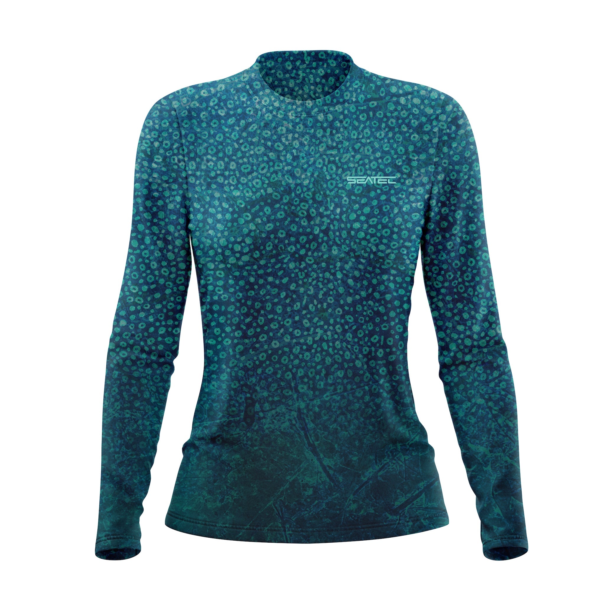 Seatec Women's Eagle Ray Crew Performance Shirt – Lightweight, moisture-wicking fishing shirt for active outdoor use with UPF sun protection