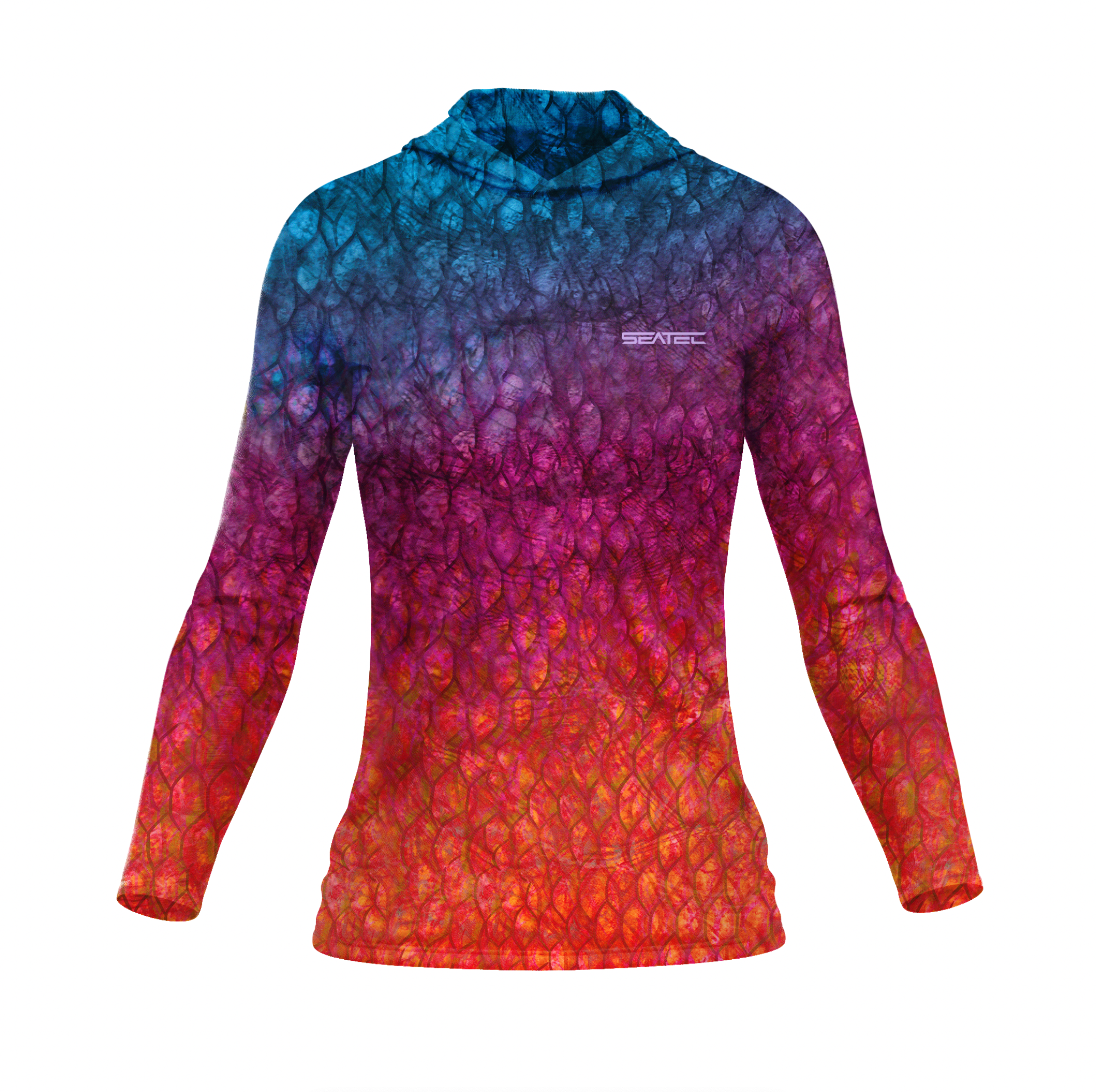 Seatec Women's Arowana Hooded Performance Shirt – Lightweight, moisture-wicking fishing shirt for active outdoor use with UPF sun protection