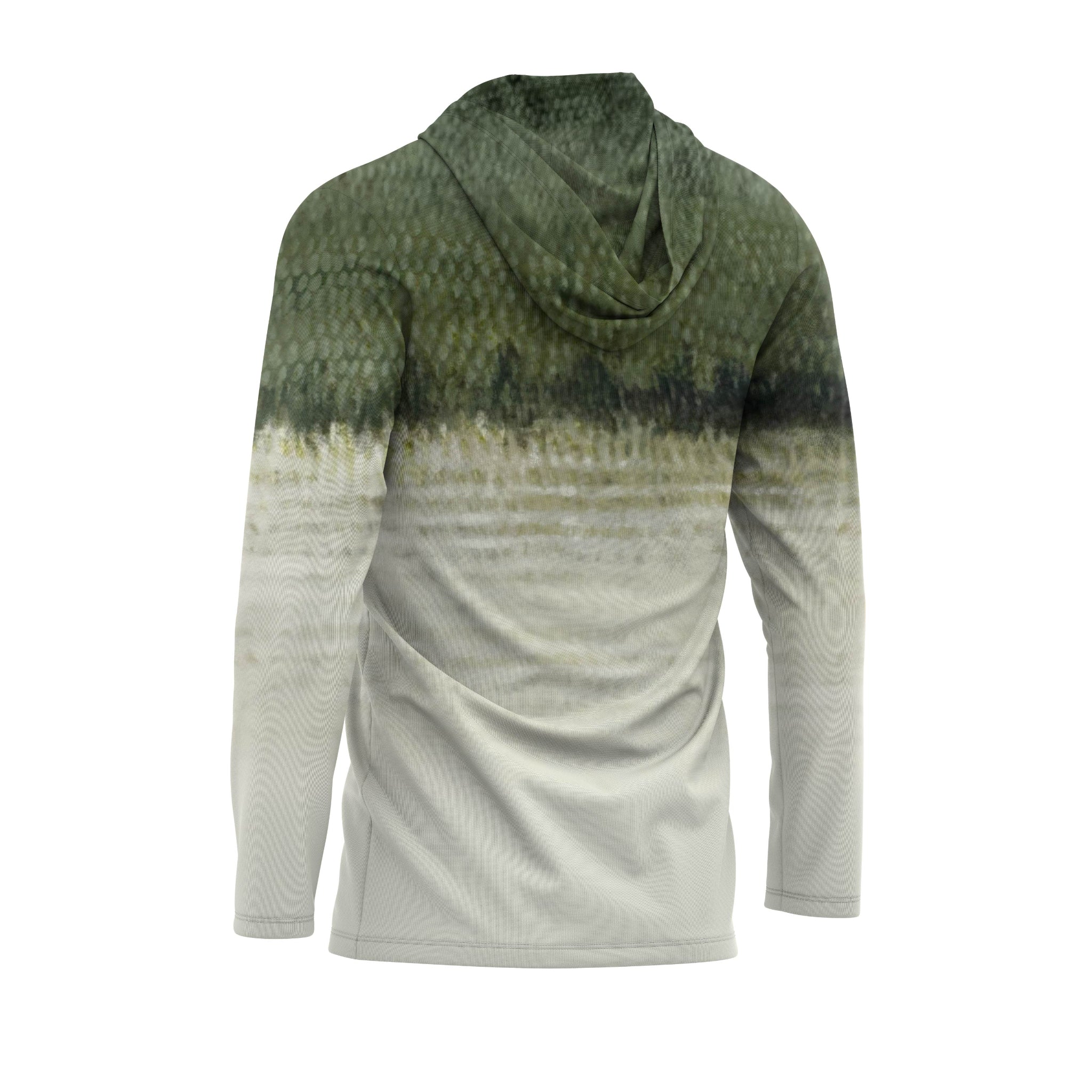 Bass Men's Hooded Performance Shirt – Lightweight, moisture-wicking fishing shirt for active outdoor use with UPF sun protection