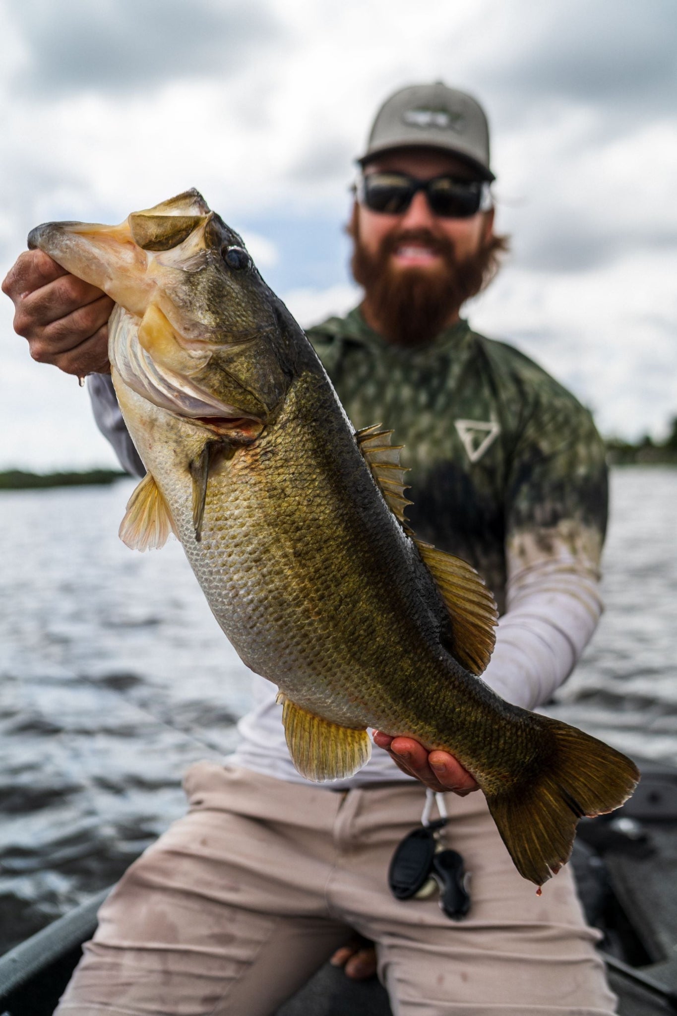 Bass Men's Hooded Performance Shirt – Lightweight, moisture-wicking fishing shirt for active outdoor use with UPF sun protection