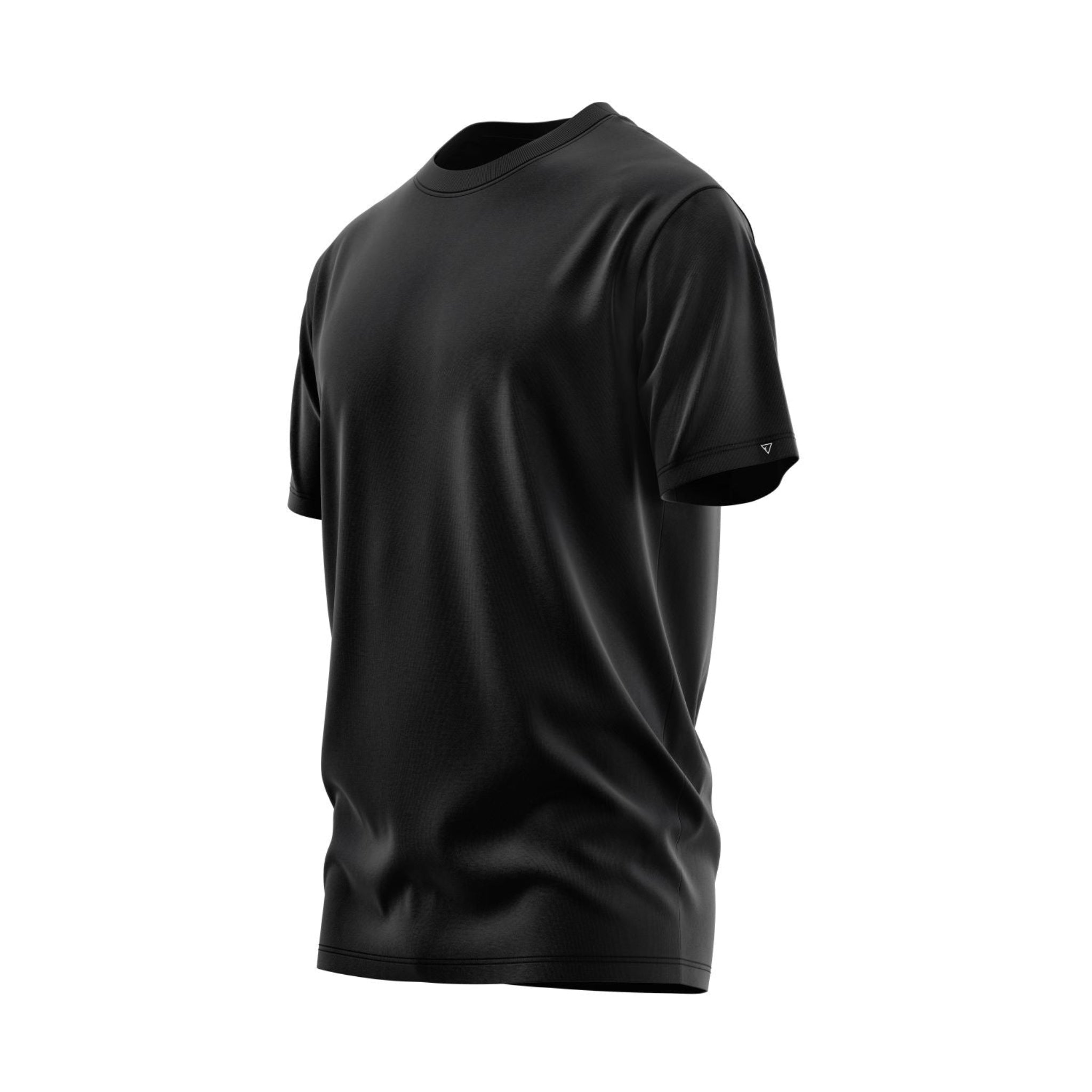 Black Men's Crew Performance Short Sleeve Shirt – Lightweight, moisture-wicking fishing shirt for active outdoor use with UPF sun protection