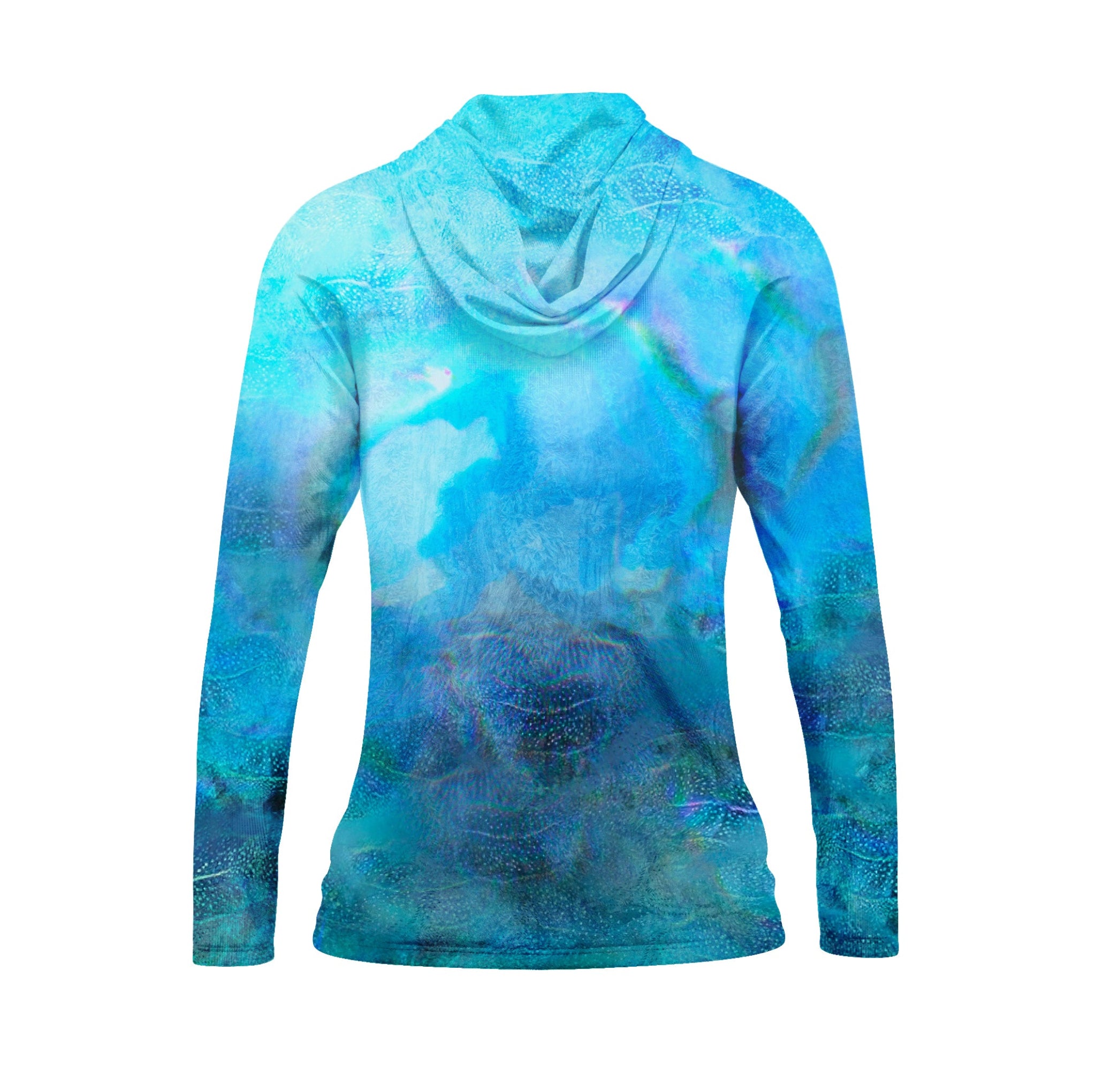 Seatec Women's Blue Crab Hooded Performance Shirt – Lightweight, moisture-wicking fishing shirt for active outdoor use with UPF sun protection