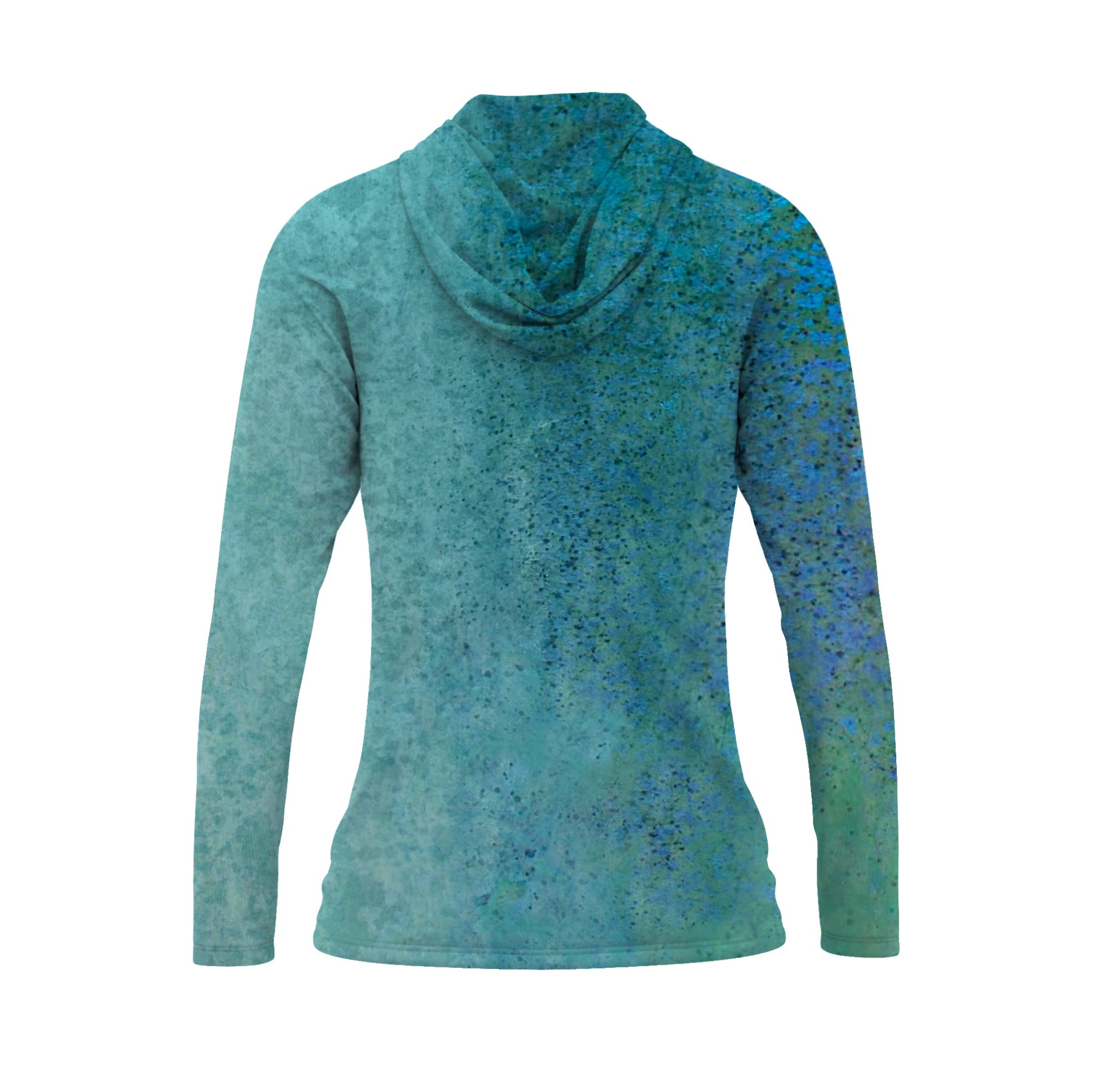 Seatec Women's Blue Trevally Hooded Performance Shirt – Lightweight, moisture-wicking fishing shirt for active outdoor use with UPF sun protection