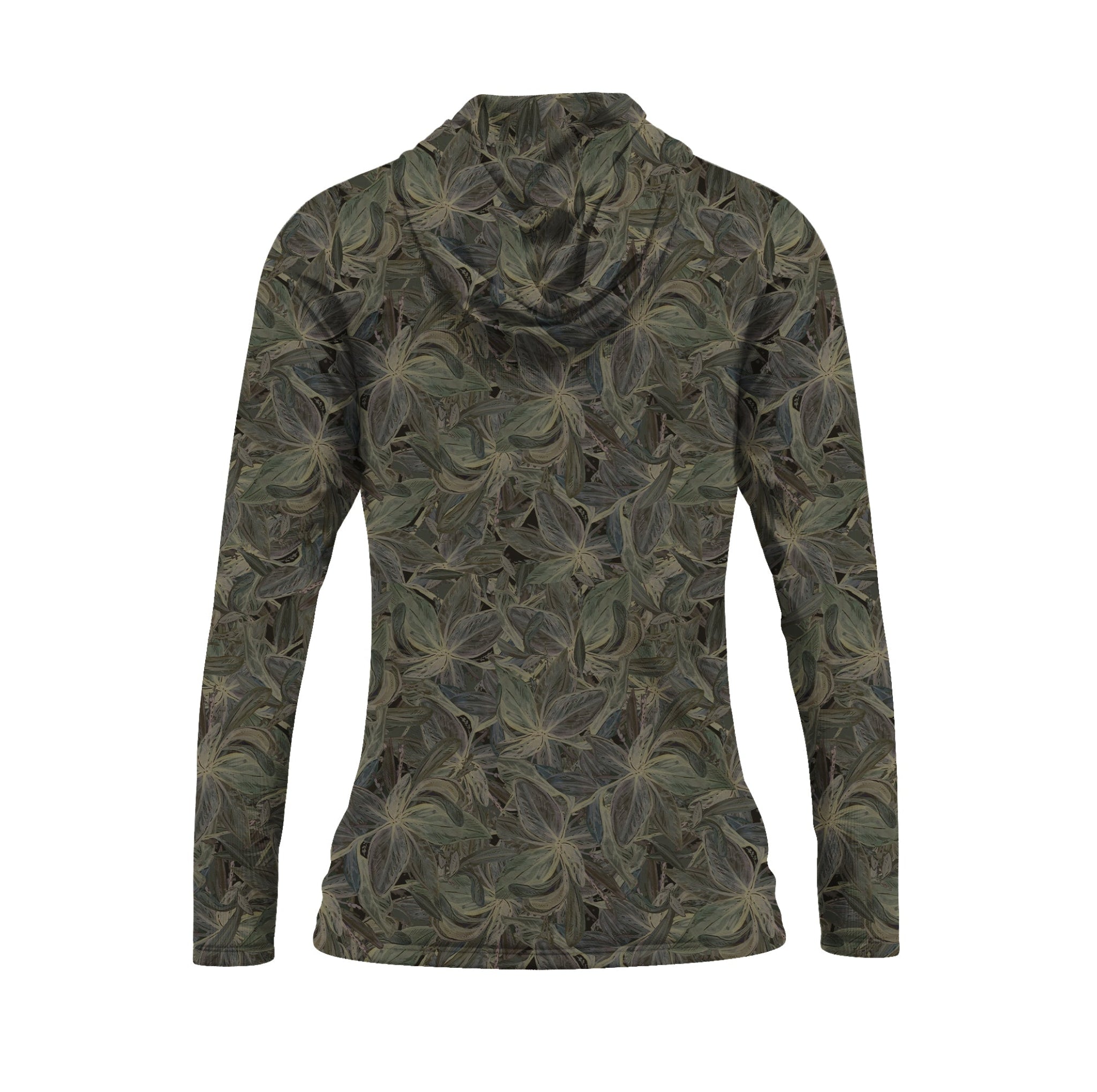 Seatec Women's Mangrove Camo Hooded Performance Shirt – Lightweight, moisture-wicking fishing shirt for active outdoor use with UPF sun protection